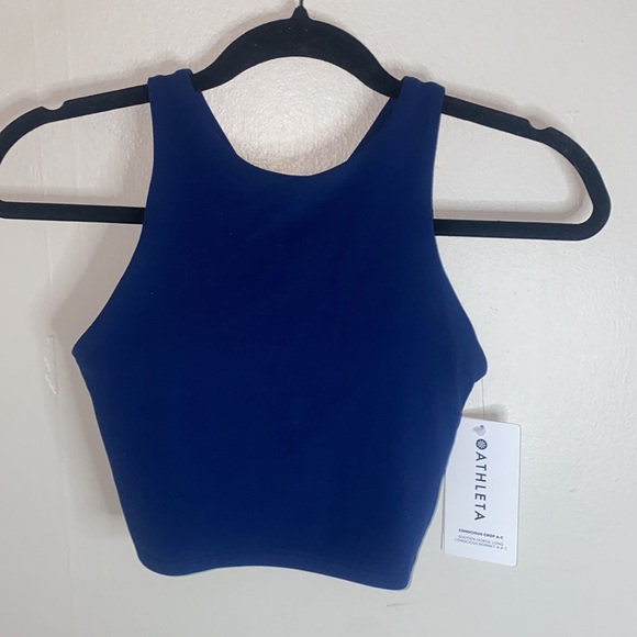 🦋NWT Navy Athleta Conscious Crop Bra A-C! - Picture 4 of 9